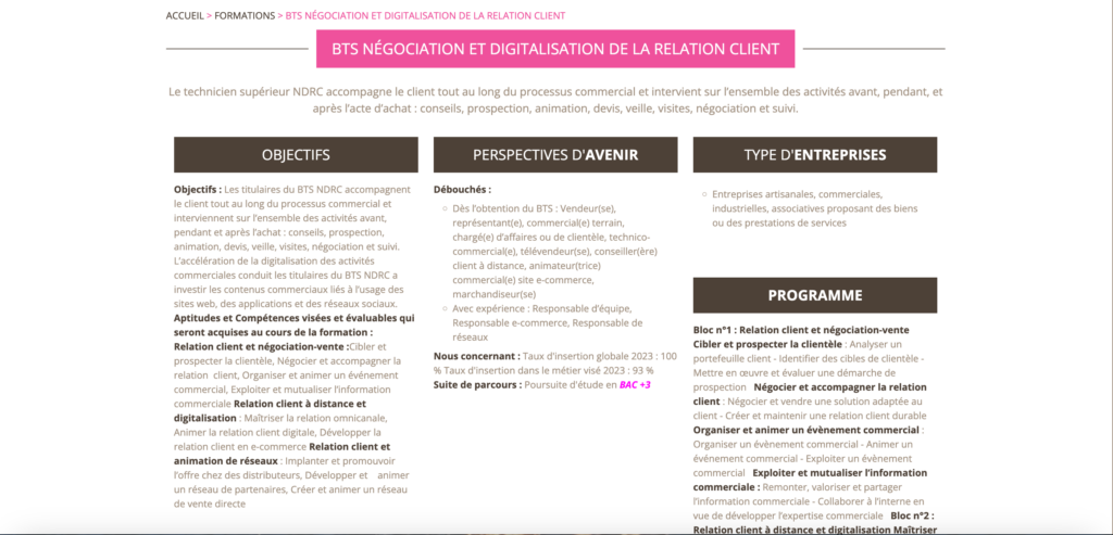 Ma formation plus en détails